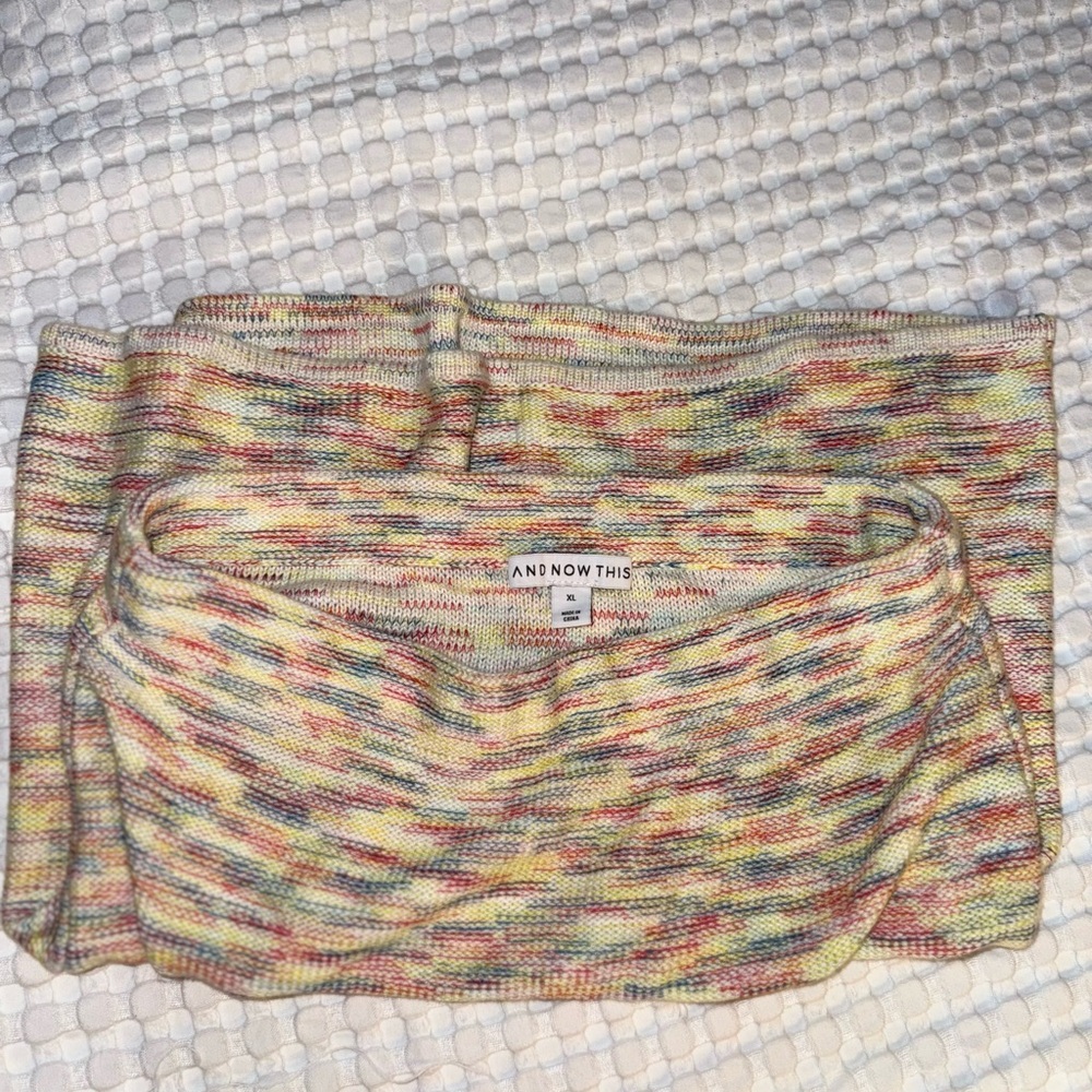 And Now This Multicolor Knit Skirt